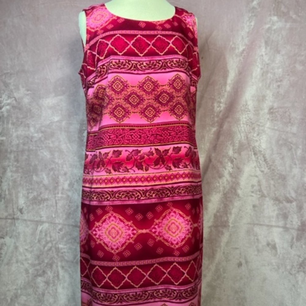 Koret Pink and Red Patterned Maxi Dress